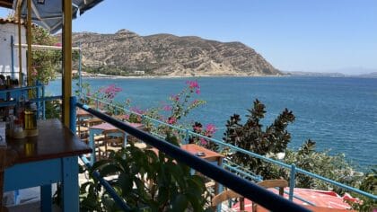 Restaurants in Agia Galini op Kreta - het uitzicht vanaf Taverna Aliki