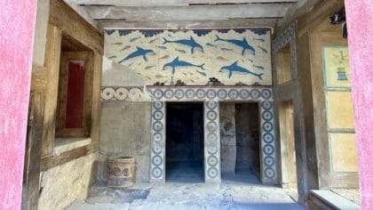 Knossos Kreta Koninginneverblijf fresco dolfijnen