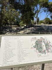 Knossos op Kreta ingang plattegrond