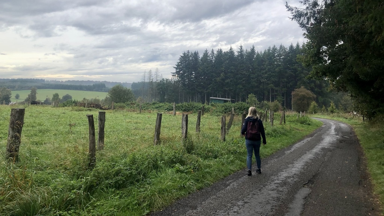 Wandelen van Maissin naar boekendorpje Redu in de Belgische Ardennen - Irene