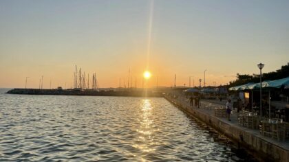 Nikiti Chalkidiki zonsondergang