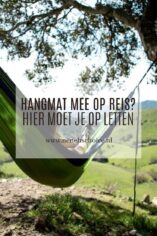 Hangmat mee op reis?